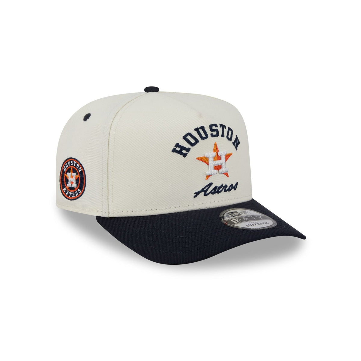 Houston Astros Arched Chrome White 9FIFTY A-Frame Snapback Hat