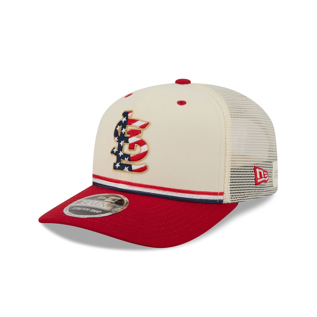 St. Louis Cardinals Independence Day 2026 9SEVENTY Trucker Hat