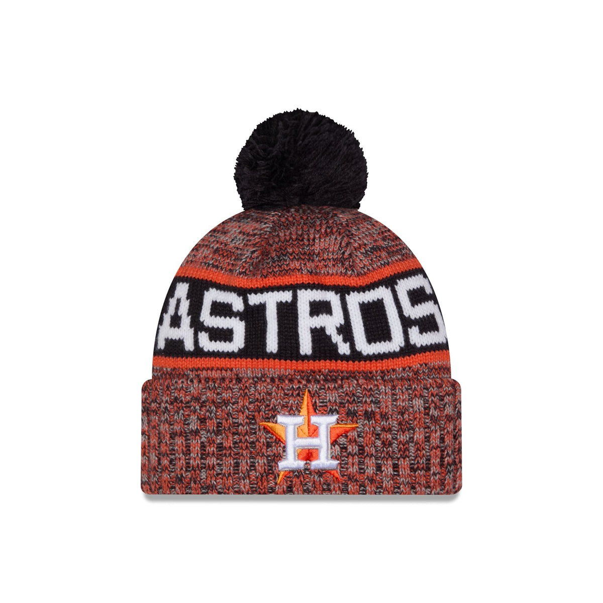 Houston Astros Tri Color Pom Knit Hat