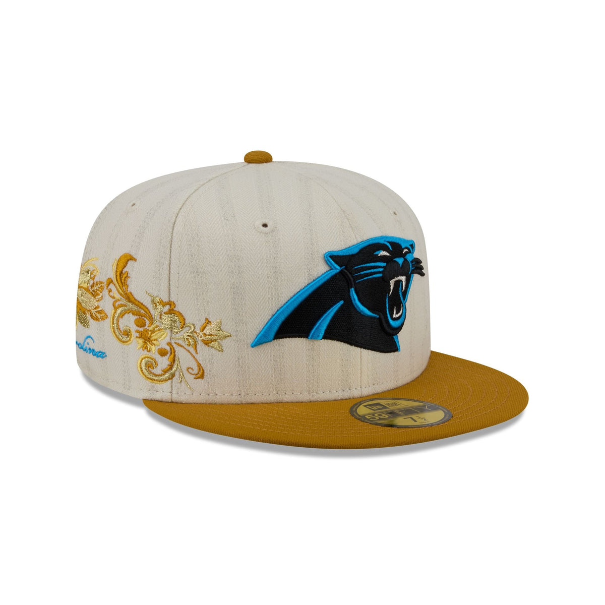 Carolina Panthers Chrome Herringbone 59FIFTY Fitted Hat