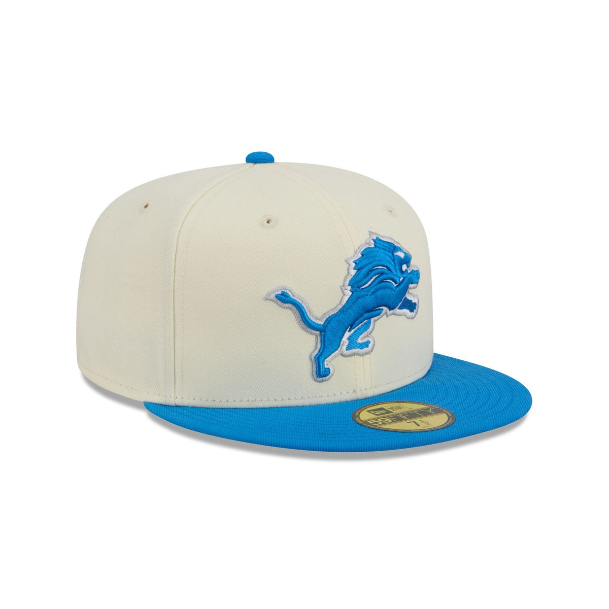 Detroit Lions Chrome White Basic 59FIFTY Fitted Hat