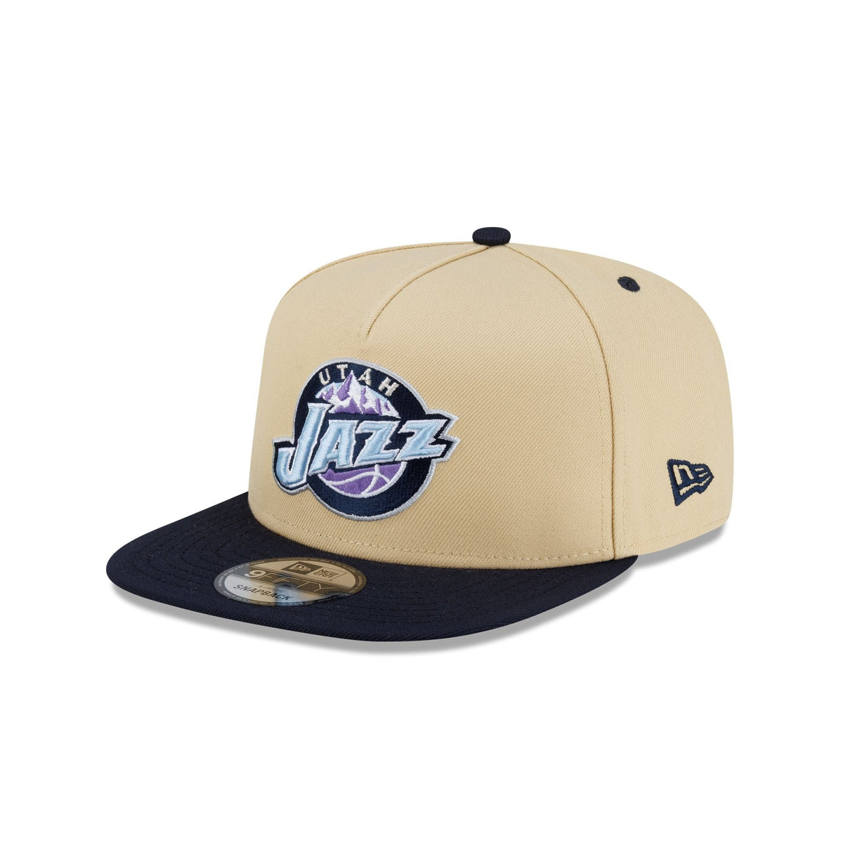Utah Jazz Hardwood Classics 2000s Gold 9FIFTY A-Frame Snapback Hat