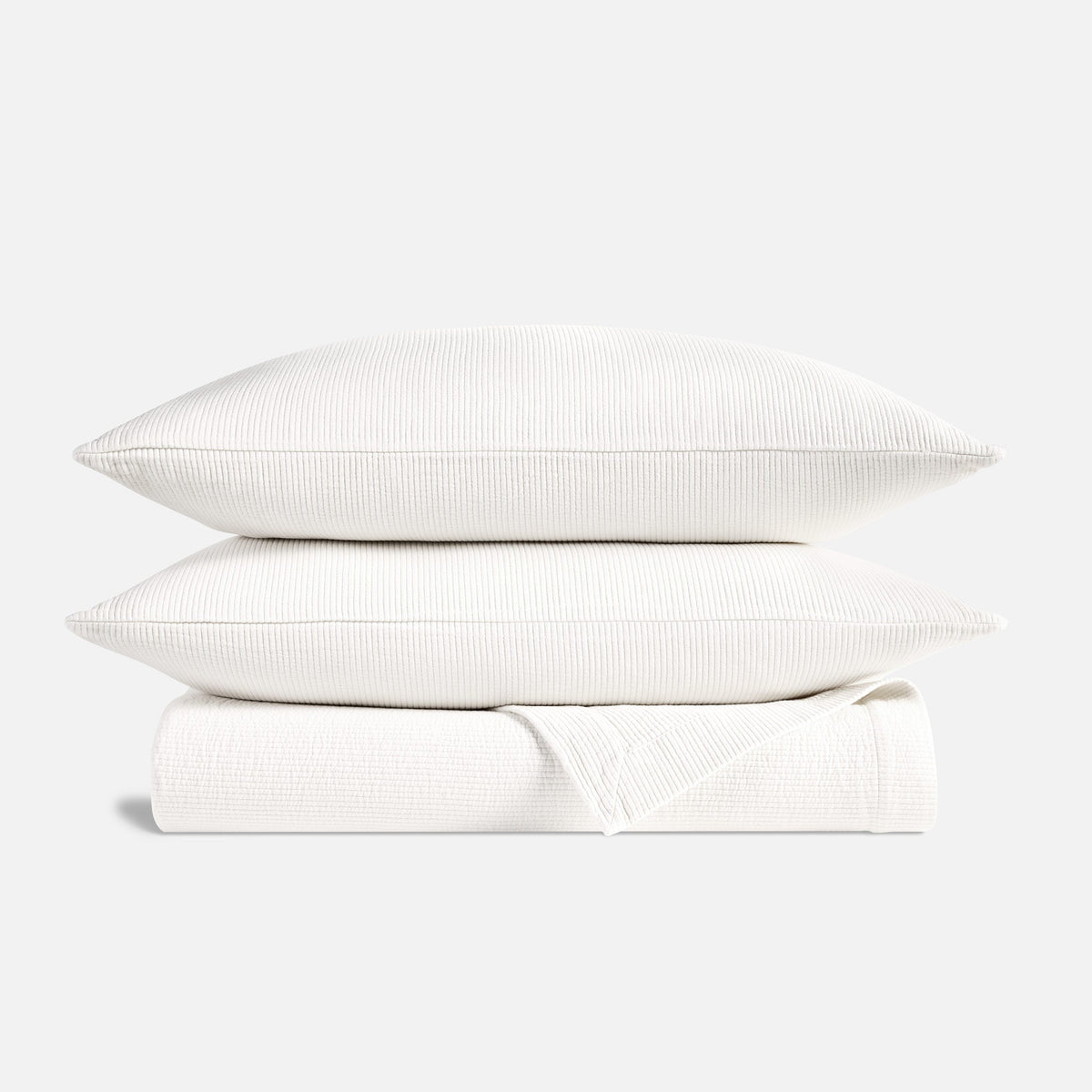 Ribbed Matelasse Quilt Set