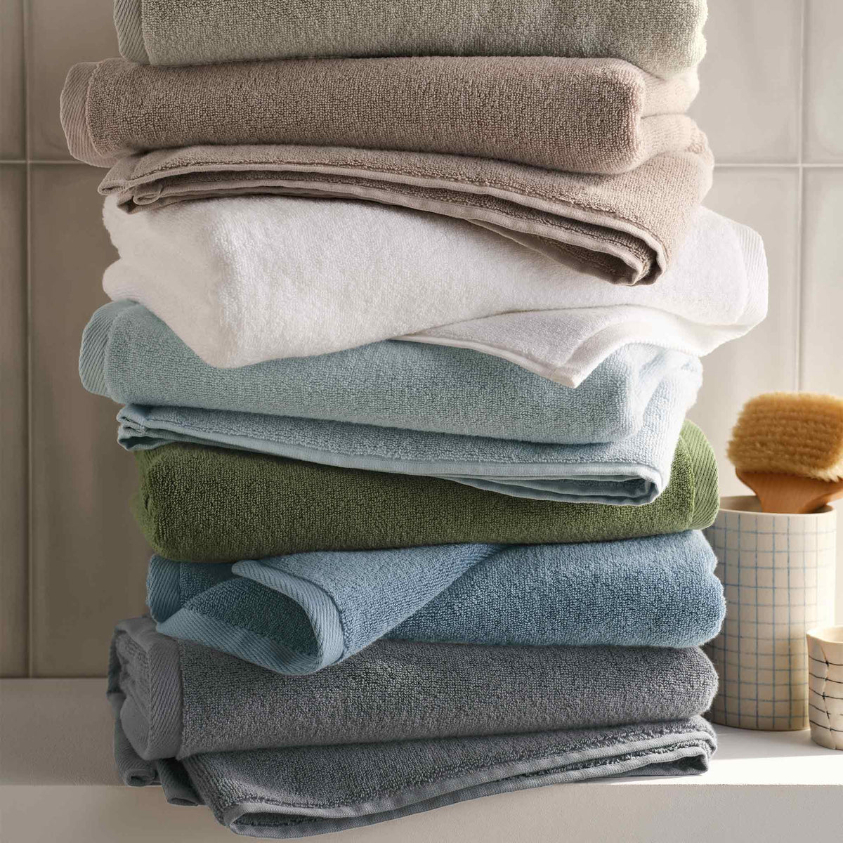 Plush Turkish Cotton Bath Towels Set of 2