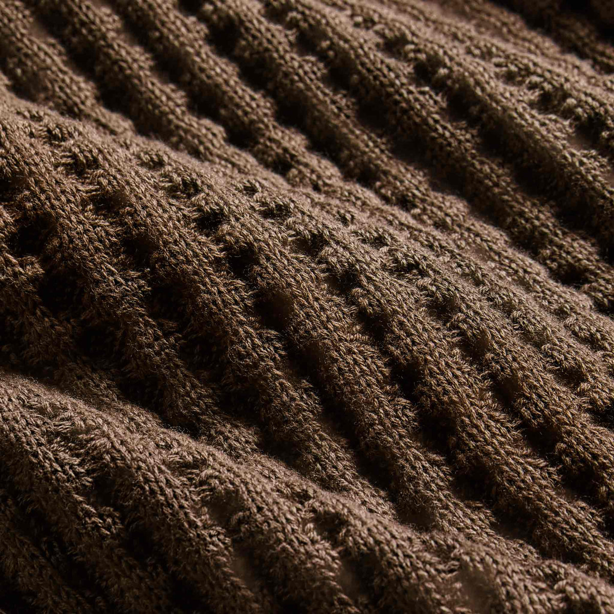 Chunky Waffle Knit Throw Blanket