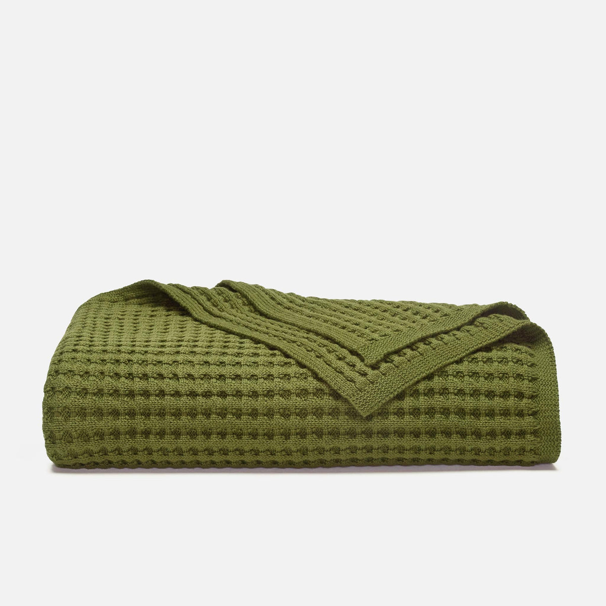 Chunky Waffle Knit Throw Blanket
