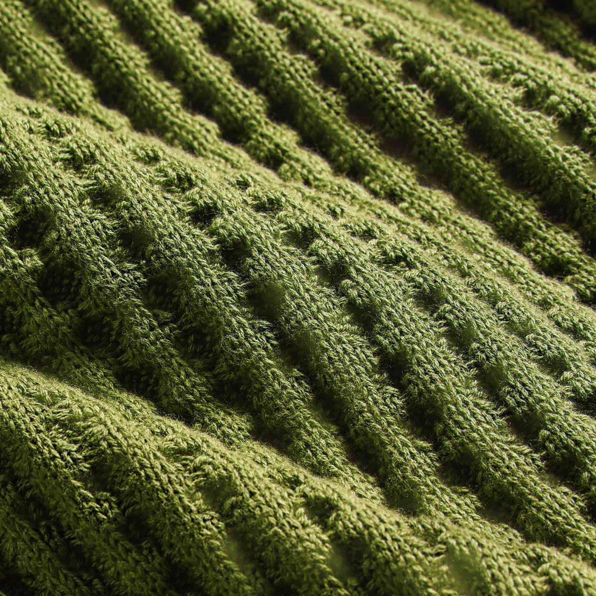 Chunky Waffle Knit Throw Blanket