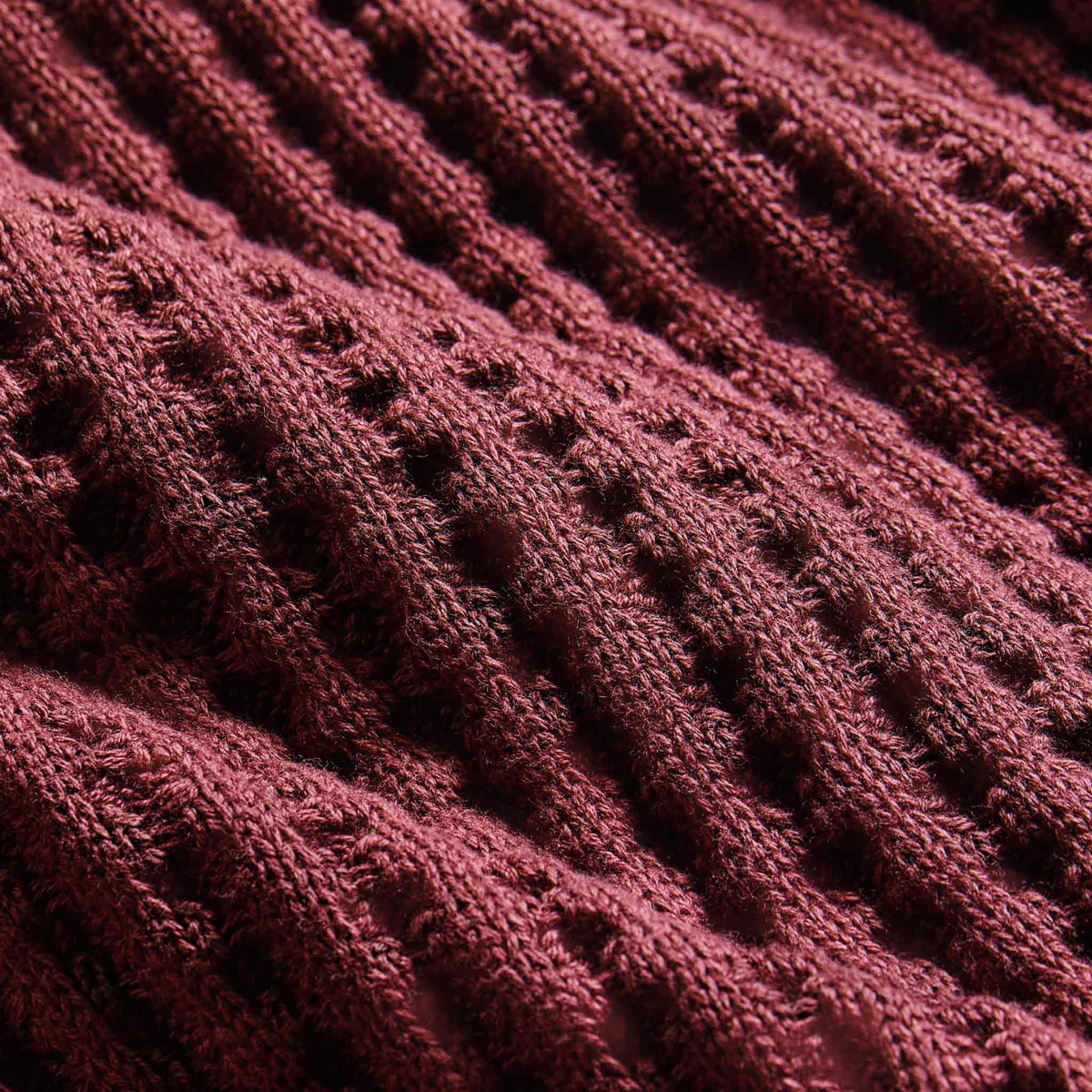 Chunky Waffle Knit Throw Blanket