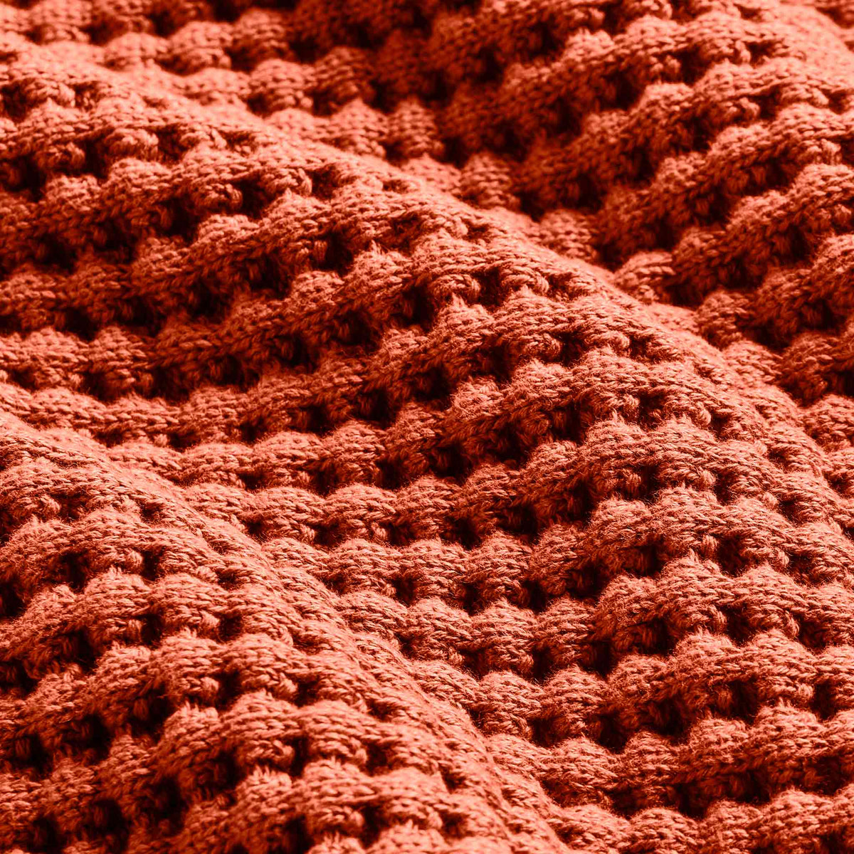 Chunky Waffle Knit Throw Blanket