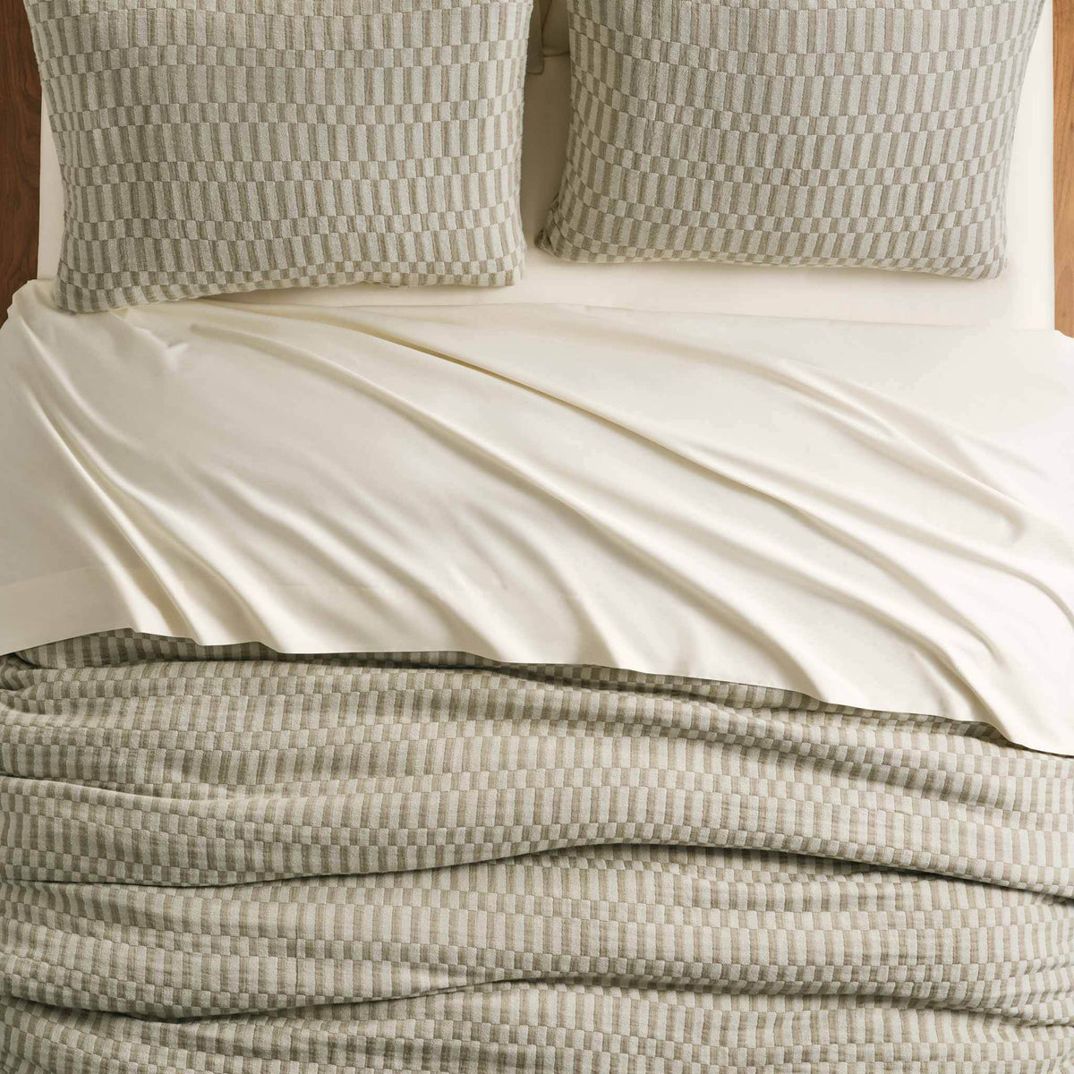 Woven Checkerboard Sham Set