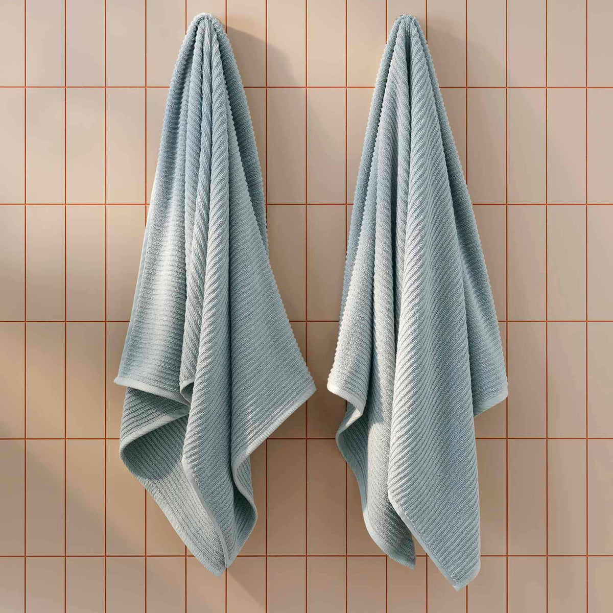 Ribbed Cotton TENCEL™ Bath Towels Set of 2