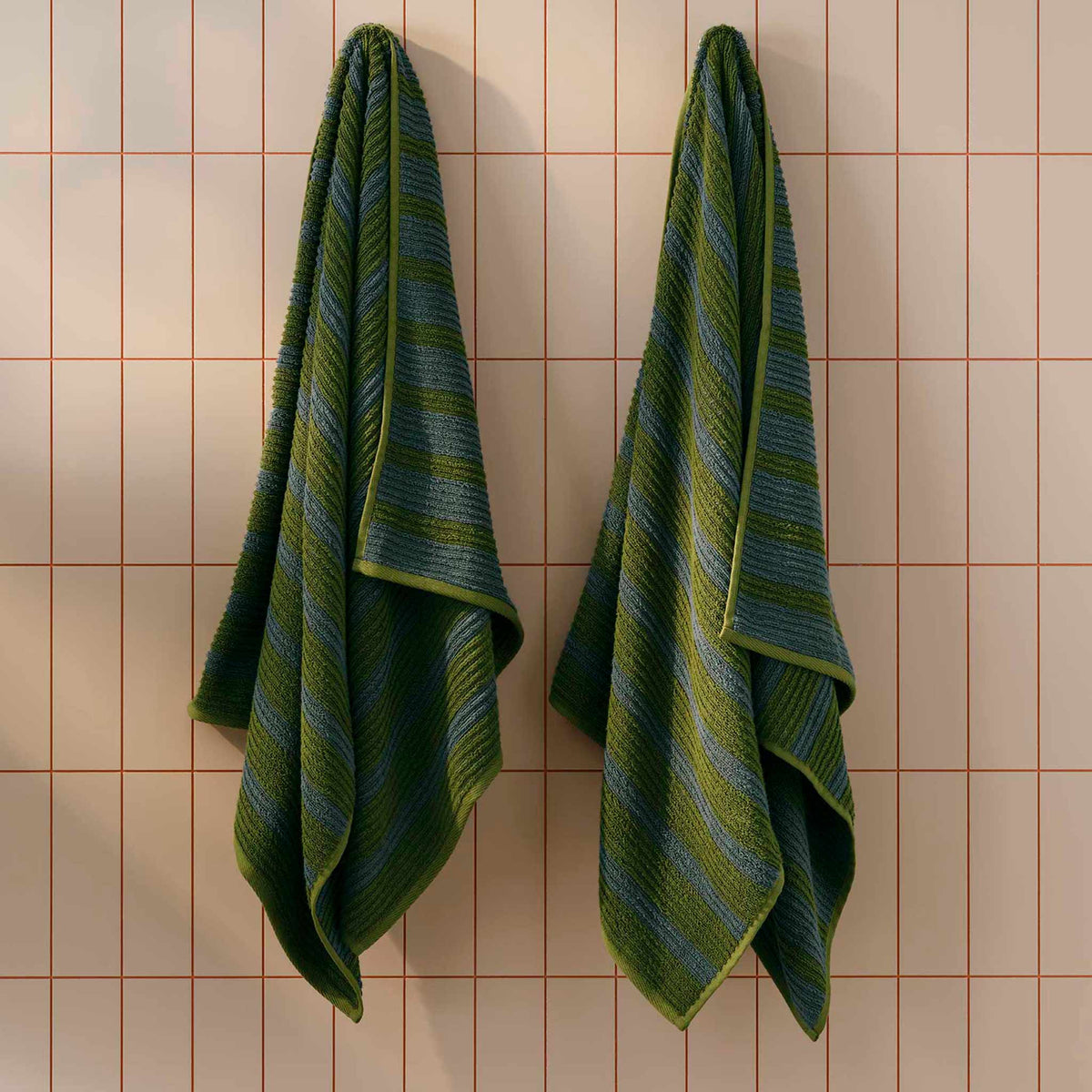 Ribbed Cotton TENCEL™ Bath Towels Set of 2