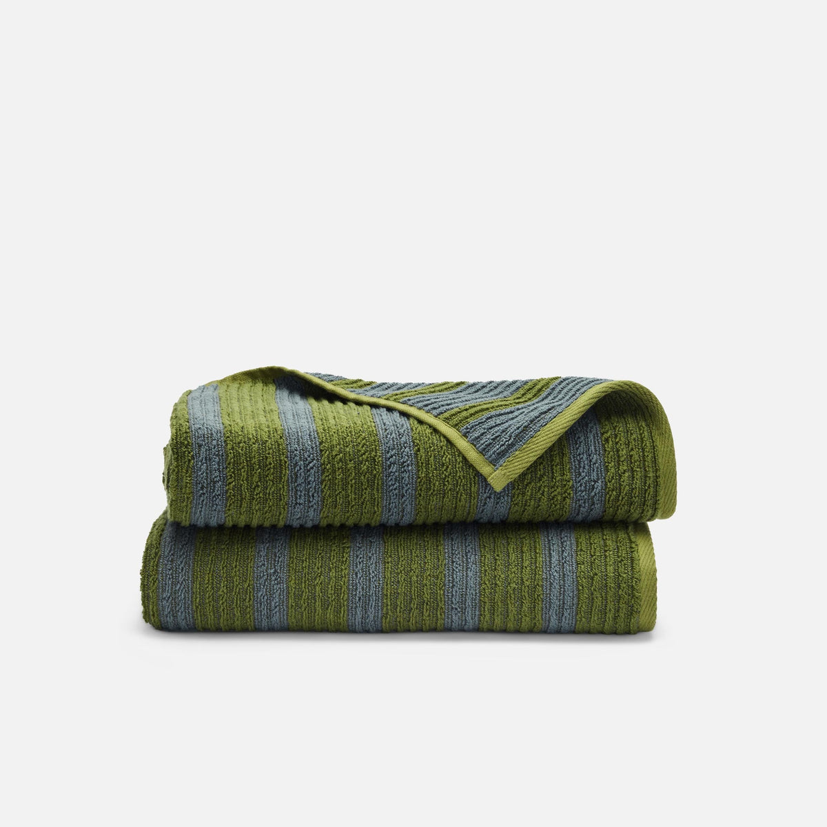 Ribbed Cotton TENCEL™ Bath Towels Set of 2