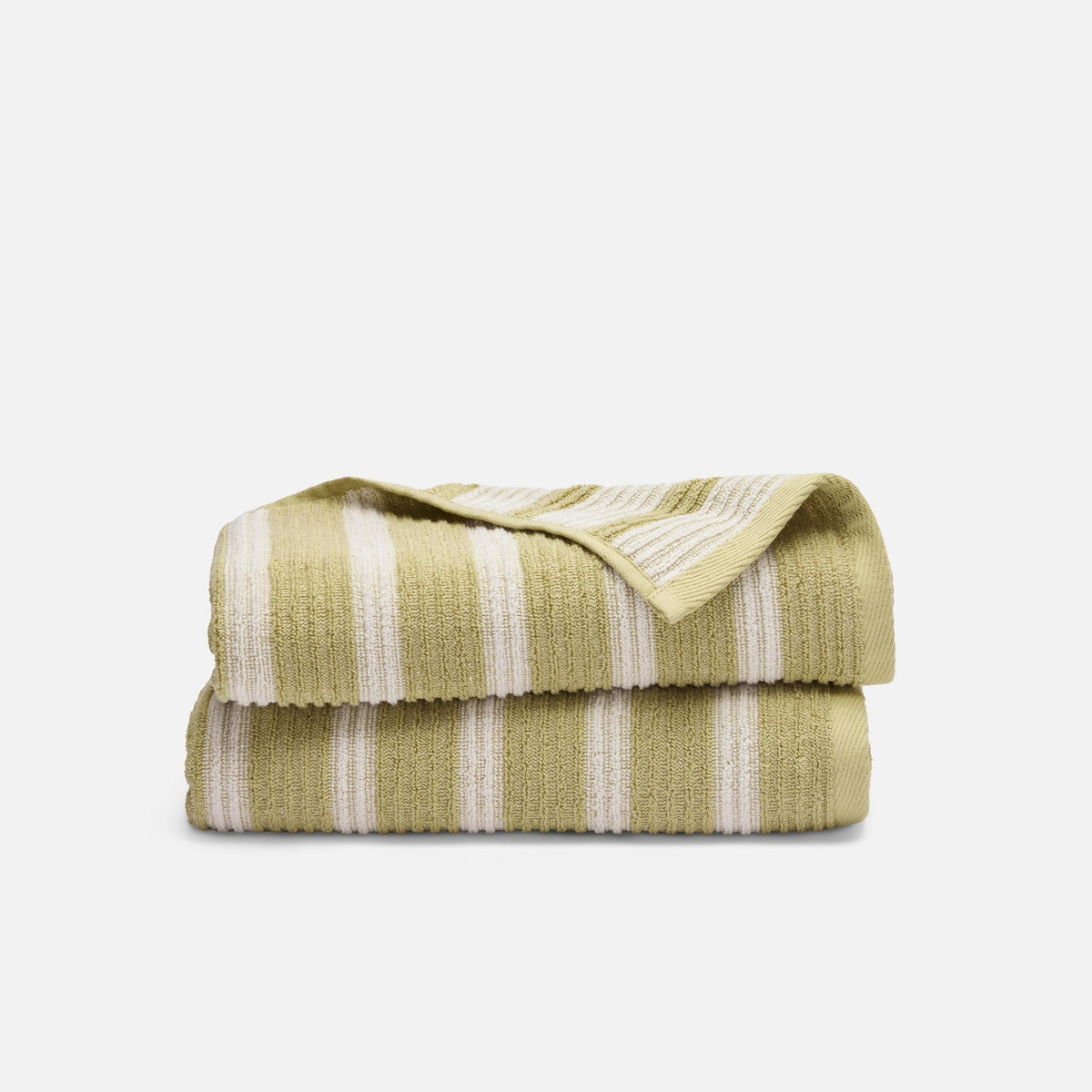 Ribbed Cotton TENCEL™ Bath Towels Set of 2