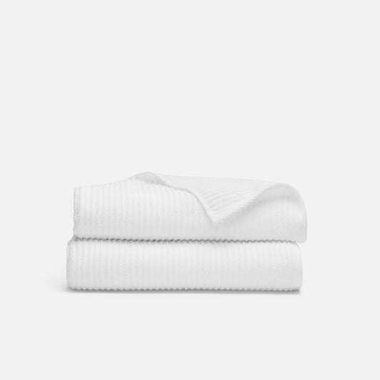 Ribbed Cotton TENCEL™ Bath Towels Set of 2