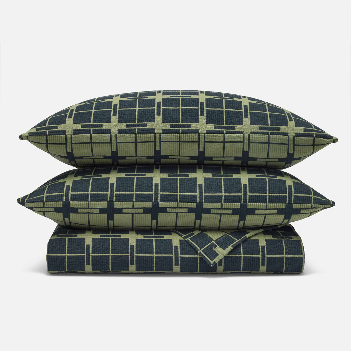 Ribbed Matelasse Quilt Set