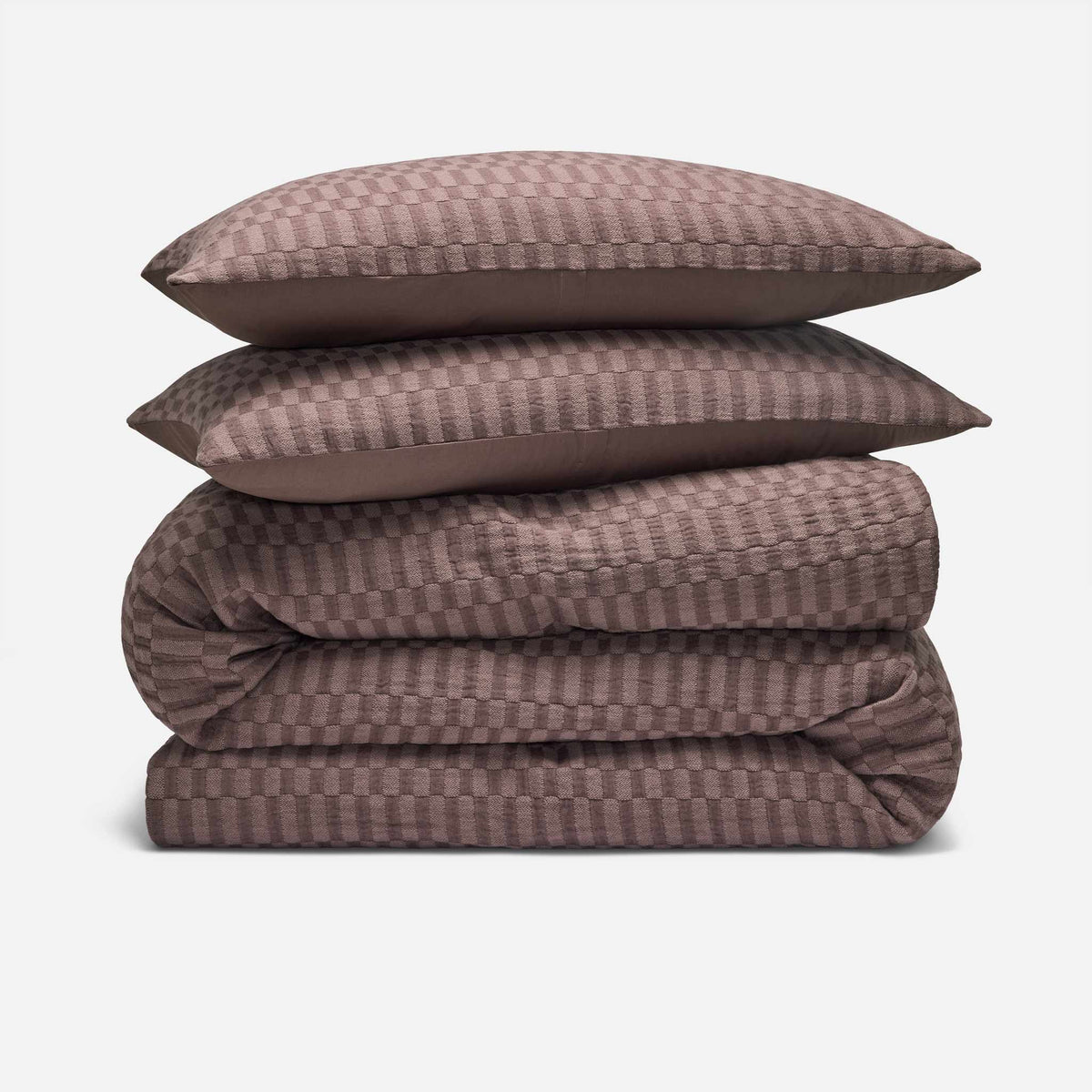 Woven Checkerboard Duvet Set